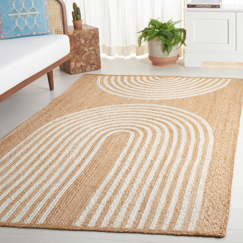Tapis abstrait en jute / sisal Sarok, Rectangle de 5 pi x 8 pi