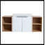 Meuble-lavabo à fermeture en douceur 48 po avec lavabo et deux petites tablettes de rangement