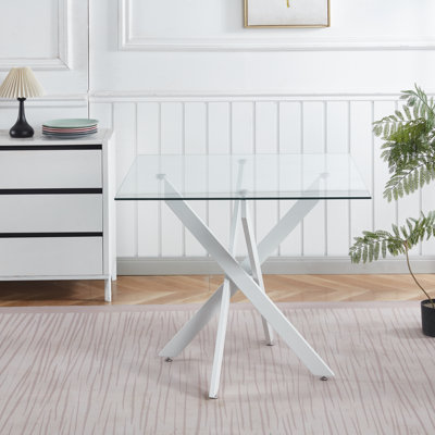 Dining Table with Glass Top