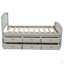 Lit plateforme simple avec rangement en bois massif et 6 tiroirs-1812219347