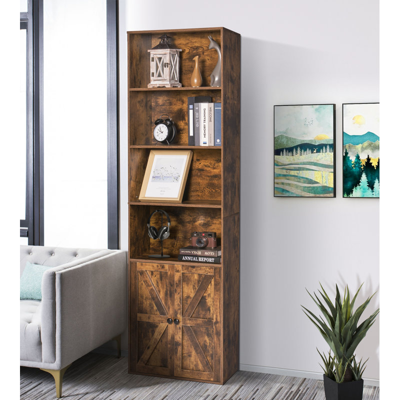 Chansoo Storage Bookcase, Rustic Brown