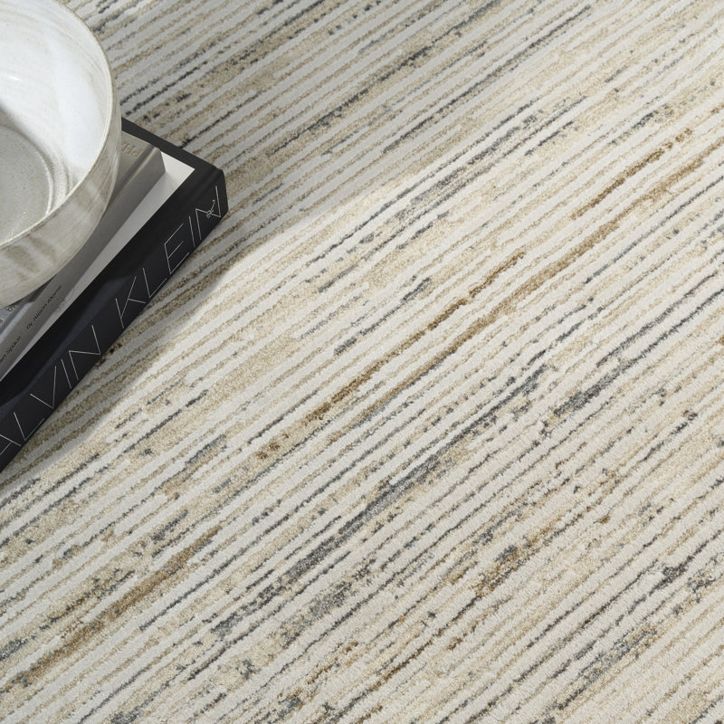 Tapis d'intérieur multicolore ivoire 7 pi 10 po x 10 pi 2 po Calvin Klein CK078, Rectangle 7 pi 10 po x 10 pi 2 po