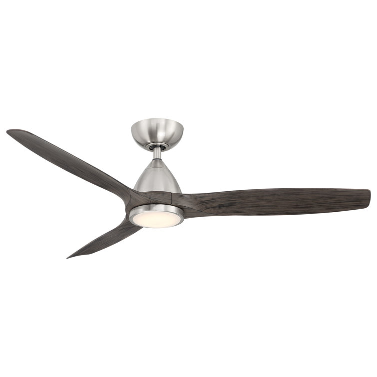 Skylark 3 - Blade Indoor/Outdoor Smart Ceiling Fan with Adjustable CCT 2700K-3000K-4000K-5000K LED Light Kit and Remote Control Included, Works With Alexa and iOS or Android App