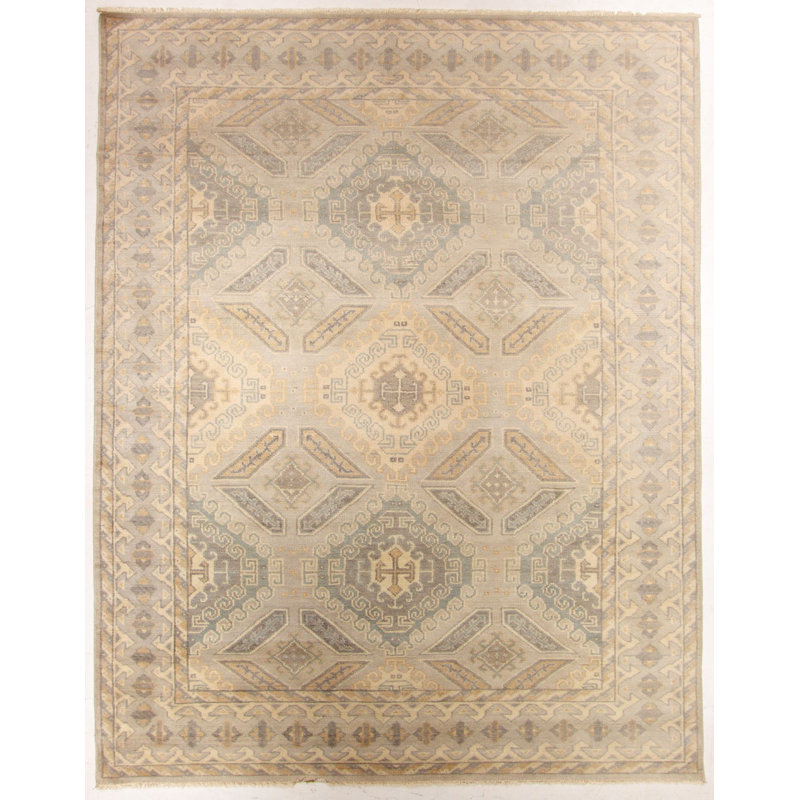 Hand Knotted Geometric Rug