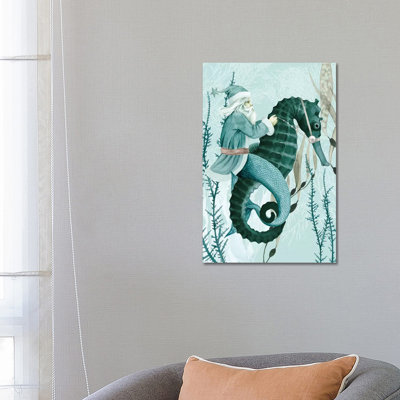 The Sea Santa I by Grace Popp - Wrapped Canvas Gallery-Wrapped Canvas Giclée