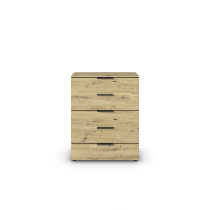 Flipp 5 - Drawer Chest of Drawers, Artisan Oak/Graphite