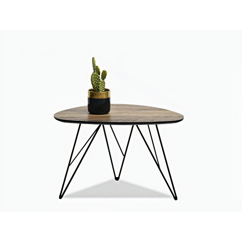 Gaenside Three Leg Coffee Table, 38cm H x 60cm W x 40cm D, Brown, Black
