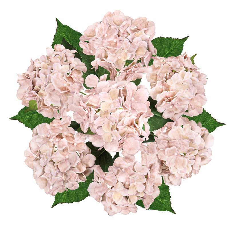 Artificial Hydrangea Flower Stem, Blush Beige