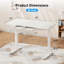 Bureau d'ordinateur à hauteur ajustable Flavio avec tiroir et ports USB et Type-C pour le bureau personnel-124156871-88557450