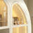 Arched Glass Door Display Cabinet with Smart LED Lighting, Modern Curio Cabinet with Adjustable Shelves for Living Room, Bedroom, Bar and Collection Storage-809568002