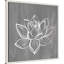 «Lotus on Gray» par Farida Zaman, reproduction d'art sur toile encadrée-101125901