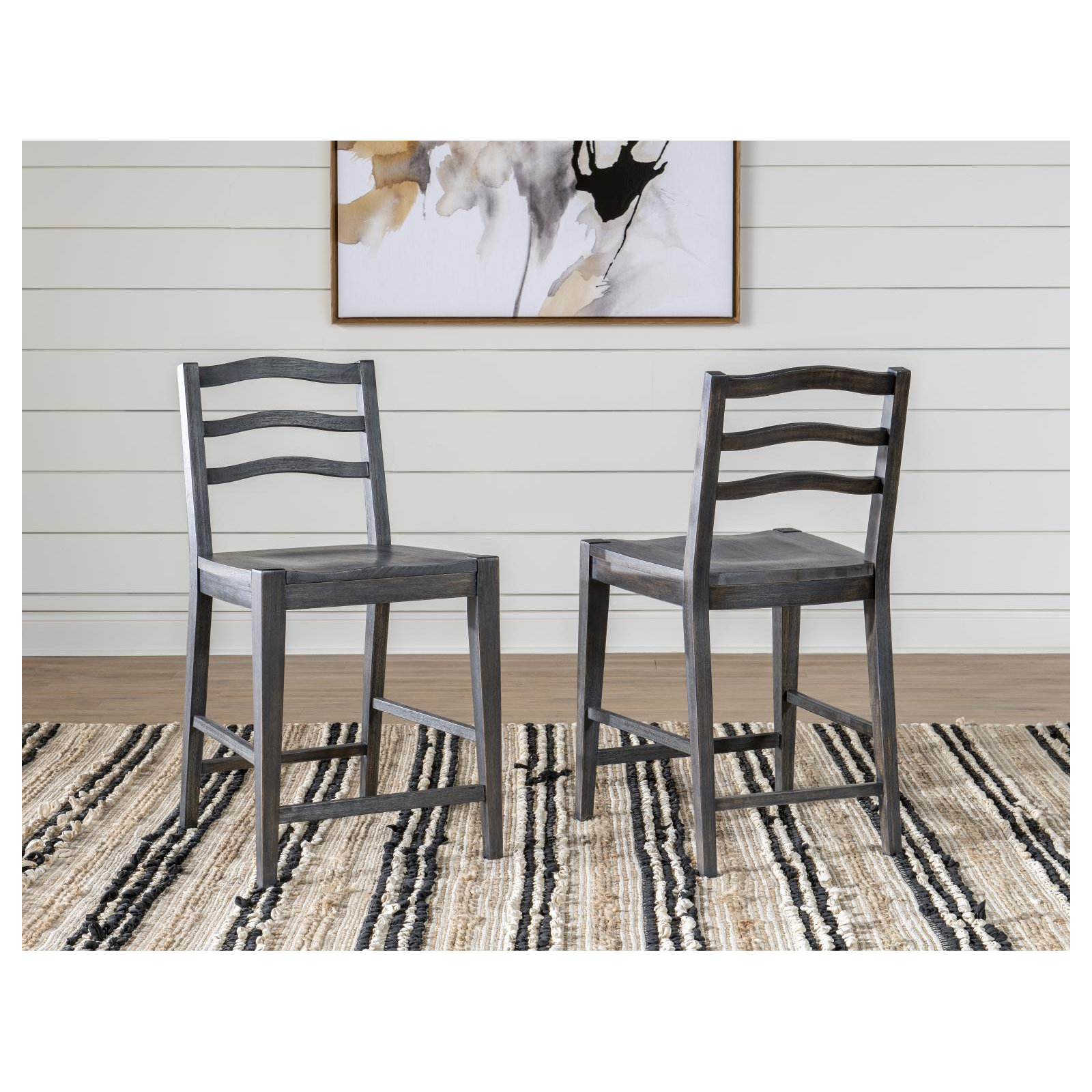 Dianelly COUNTER HEIGHT LADDER BACK CHAIR