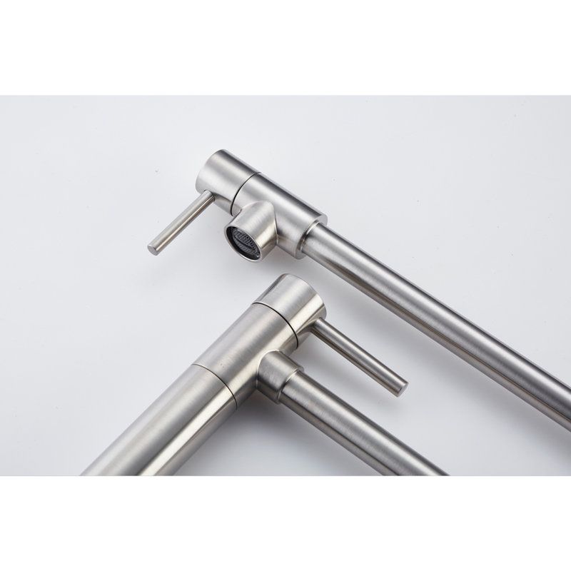 Robinet remplisseur de pot avec tige d'extension, Nickel brossé