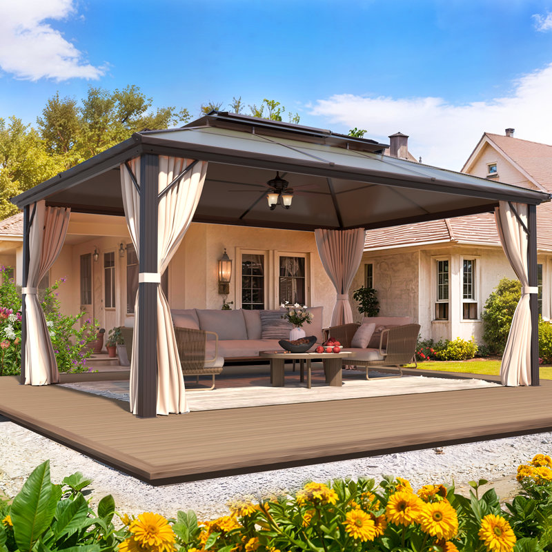 10 FT  X 13 FT  Aluminum Patio Hardtop Gazebo