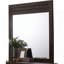 Miroir à finition acajou