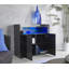 Tereza White Gloss Sideboard Cabinet, 2 Door Buffet with Lights, Adjustable Shelf, Glossy Doors-1445226642