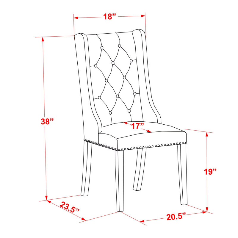 9-piece dining set includes a rectangular dining table and 8 Cream Linen Fabric dining chairs with Button Tufted Chair Back - Sand Blasting Black.