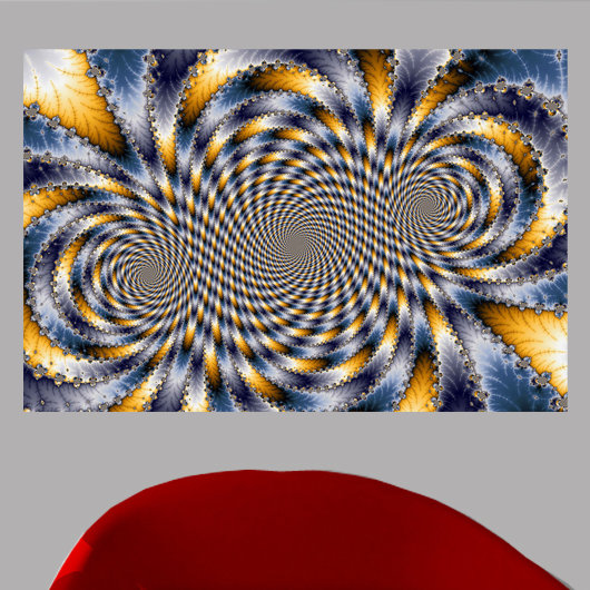 Décalcomanie murale Backlund Swirl Fractal II, H 32 po x l 48 po