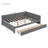 Upholstered Daybed with 2 Storage Drawers Sofa Bed Frame No Box Spring Needed, Linen Fabric