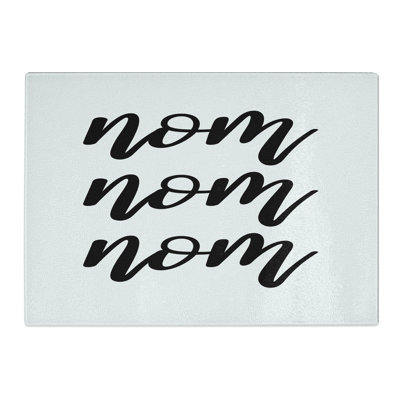 Nom Nom Nom V2 Typography Chopping Board