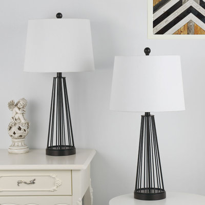 Donnybrook 27" Modern Glam Iron Table Lamp with 3-Way Dimmable Lighting