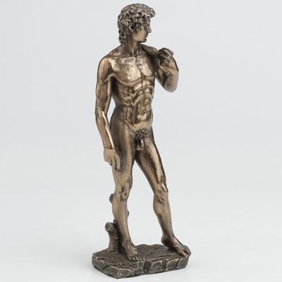 7.56 inches H Bronze David made of Cold Cast Bronze