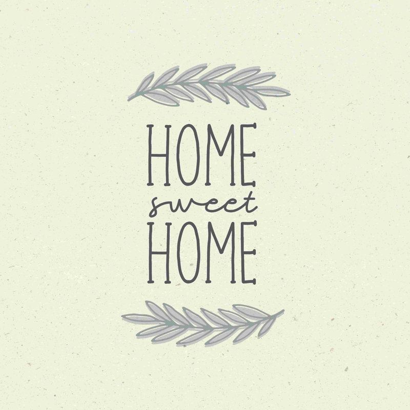 Sweet Home par Wild Apple Portfolio - art textuel, H 12 po x l 12 po, Non, Toile tendue