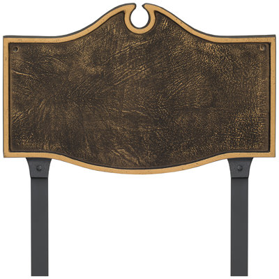 Plaque d'adresse coloniale standard à une ligne avec piquets de pelouse