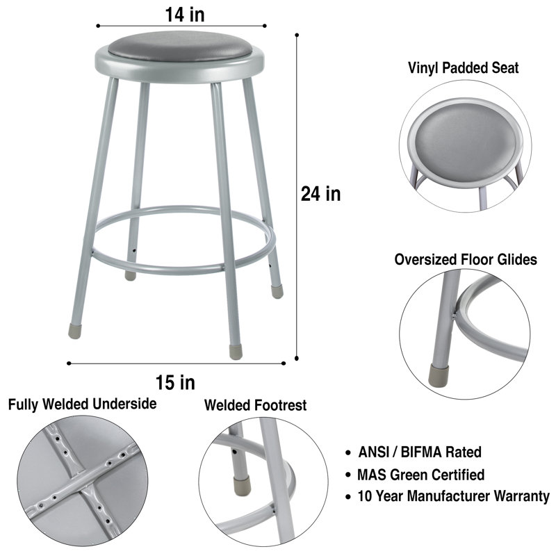Tabouret Parvej, Gris