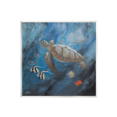 Au-480-Giclee " Turtle Sea Life Underwater Ripples " by Jon Rattenbury