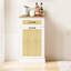 Armoire à ordures basculante avec tiroir Rattan Farmhouse Kitchen
