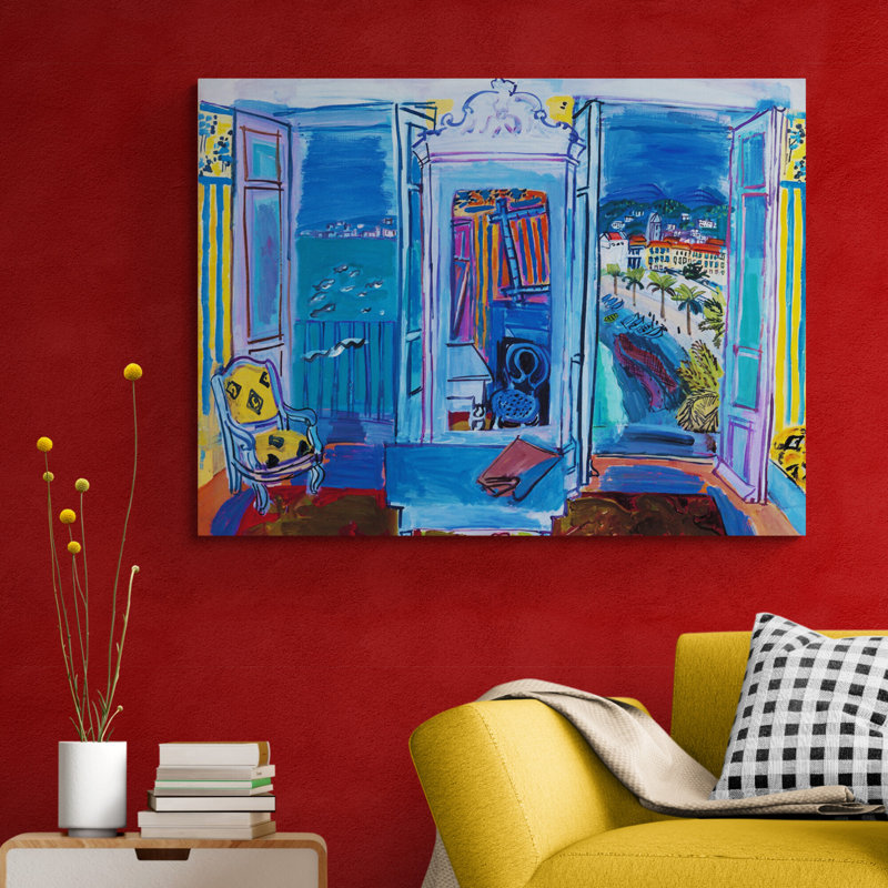 Window Opening On Nice by Raoul Dufy - Wrapped Canvas Print, 31cm H x 41cm W x 4cm D