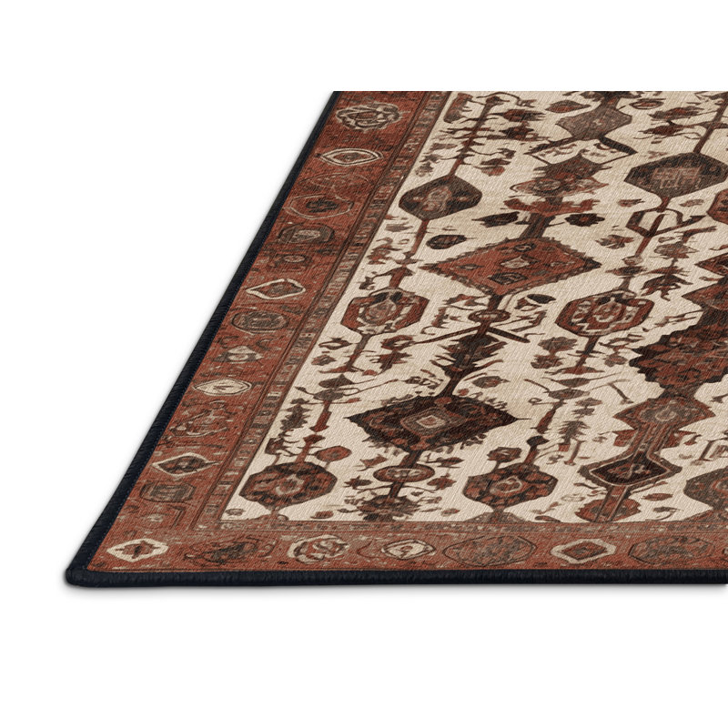 Tapis brun lavable à la machine, Carré 5 pi