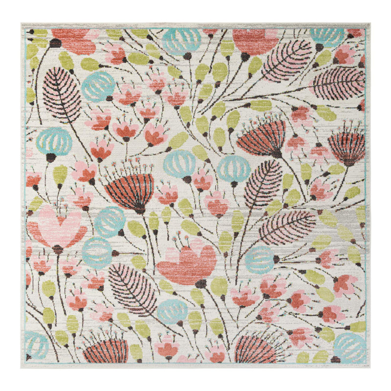 Whimsy Kids Wildflowers Rug, Square 10' 