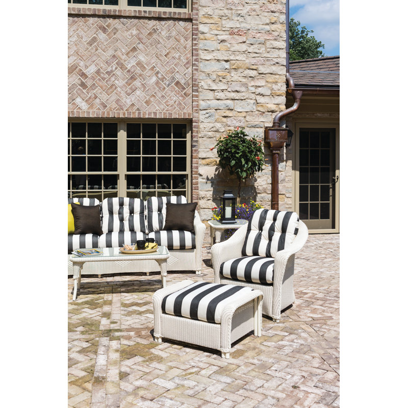 Reflections Outdoor Ottoman, Hickory, Mills Char