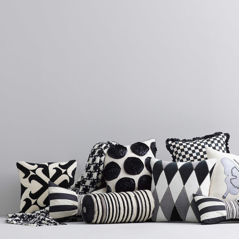 Courtly Check® Ruffled Square Throw Pillow