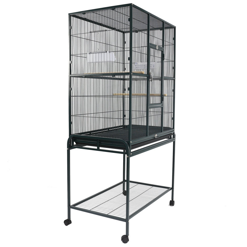 13120 Green 31"x20" Flight Cage & Stand, Green