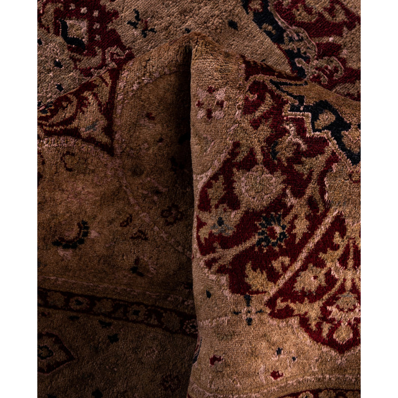 Overdyed Hand-Knotted Wool Modern-Contemporary Brown Area Rug 4' 6" x 7' 6"