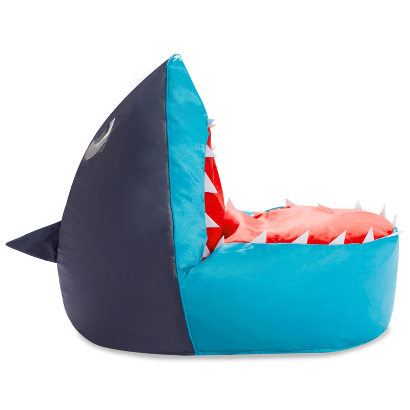 Kids Shark Bean Bag Chair Cover Only - Stuffed Animal Storage & Toy Organizer with Zipper - Plush Storage Kids Shark Bean Bag Cover only for Toddlers and Children's Rooms - Organizes Pillows, Blankets, and Stuffies - Multiple Colors and Sizes