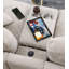 Canapé modulaire en tissu en chenille de 141,5 po de largeur avec méridienne, porte-gobelets et ports de recharge-601394153