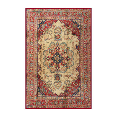 Tapis traditionnel rouge / crème Gaugain