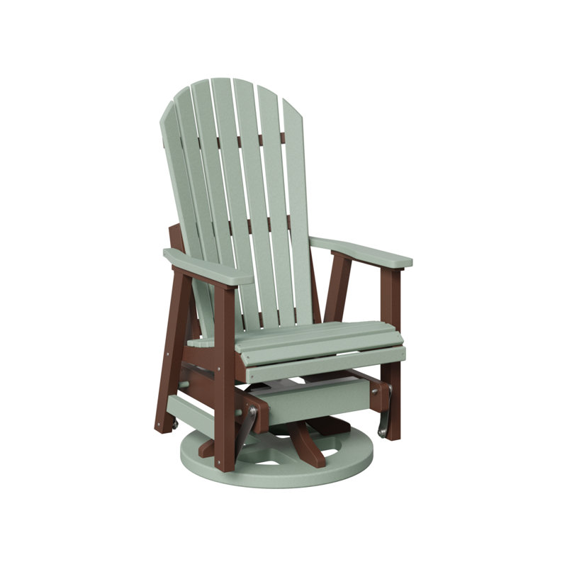 Fauteuil coulissant berçant berlinois berlinois, Seafoam Top/Chocolate Brown Base