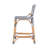 Estela Rattan Counter Stool, Navy Blue/White-101833064