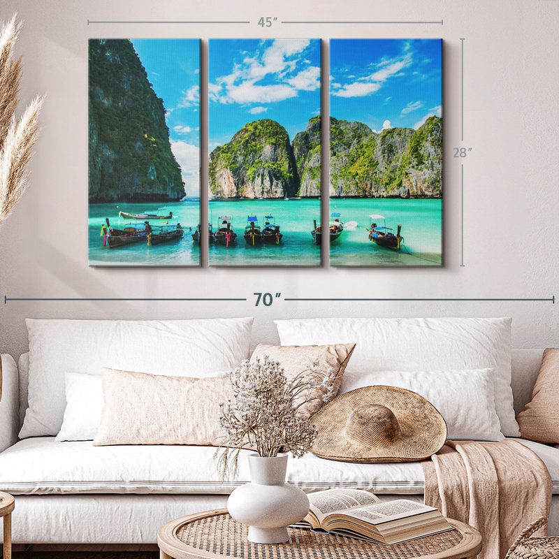 Maya Bay Ko Phi Phi Canvas Print, 28" H x 45" W