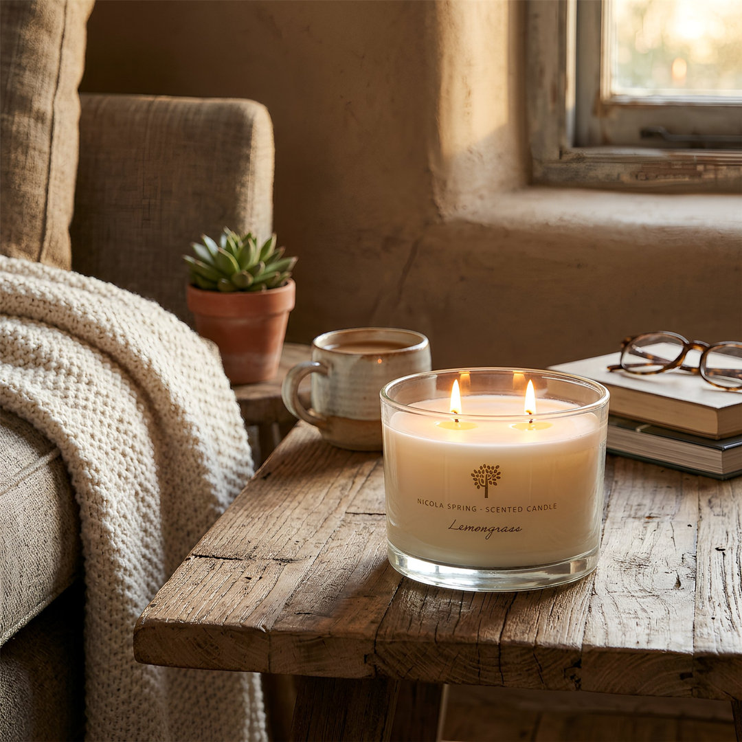 Nicola Spring - Scented Candle & Reed Diffuser - 350g - Green Pomelo & Passion Fruit