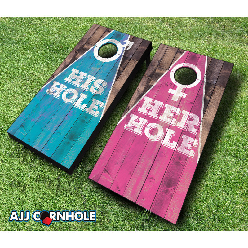 Ensemble de cornhole 2 'x 4' avec sacs, Bleu royal / rouge