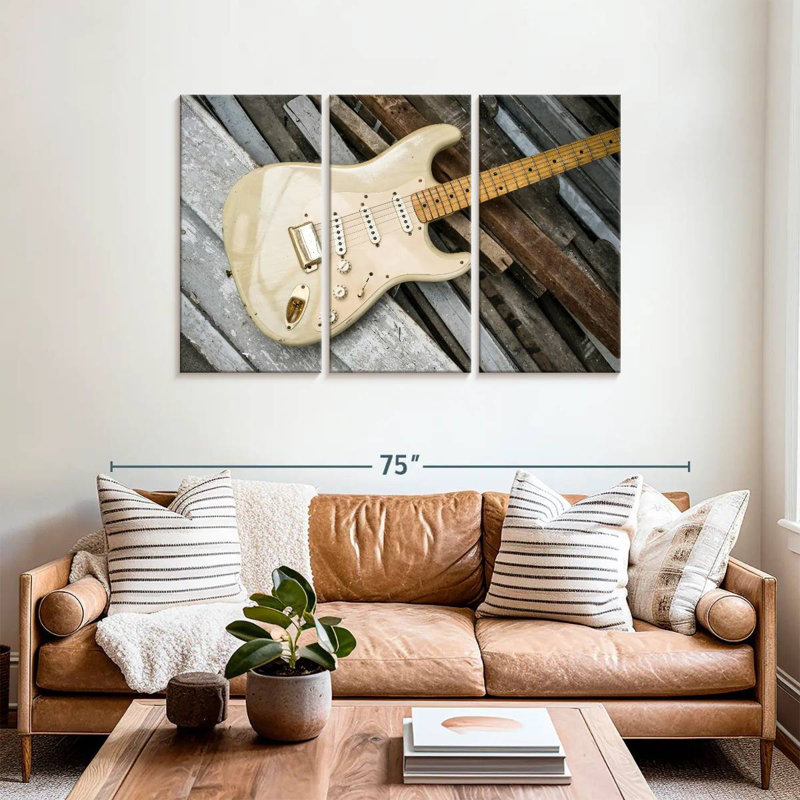 Guitare Abarca sur planches, H 36 po x l 57 po