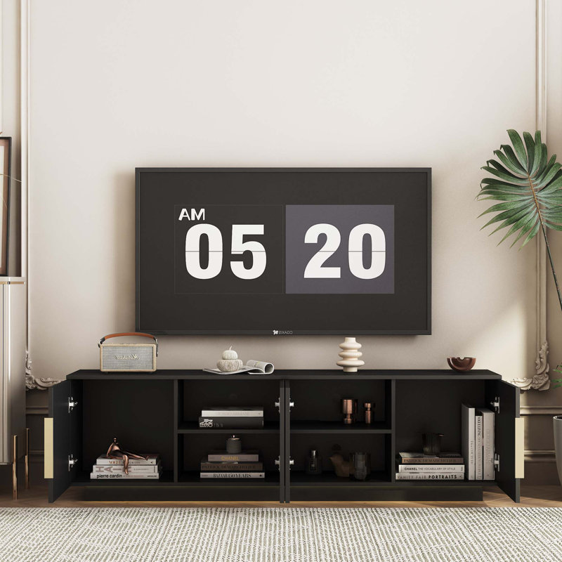 Meuble télé moderne à DEL avec rangement amélioré et design élégant