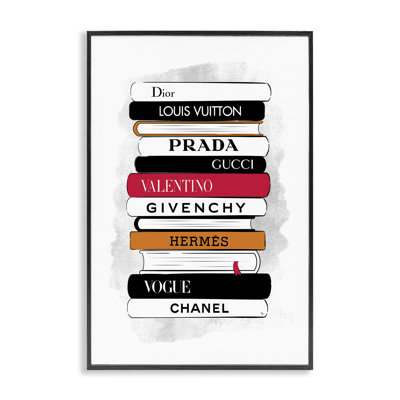 Tall Fashion Bookstack  Giclee Art by Martina Pavlova