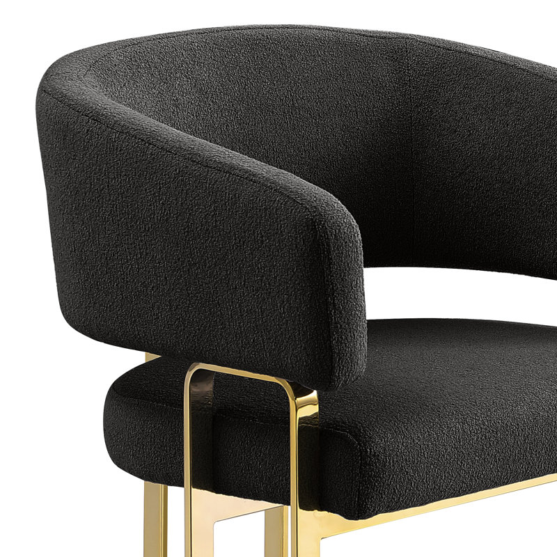 Chaises d'appoint Teddy, Doré, Noir